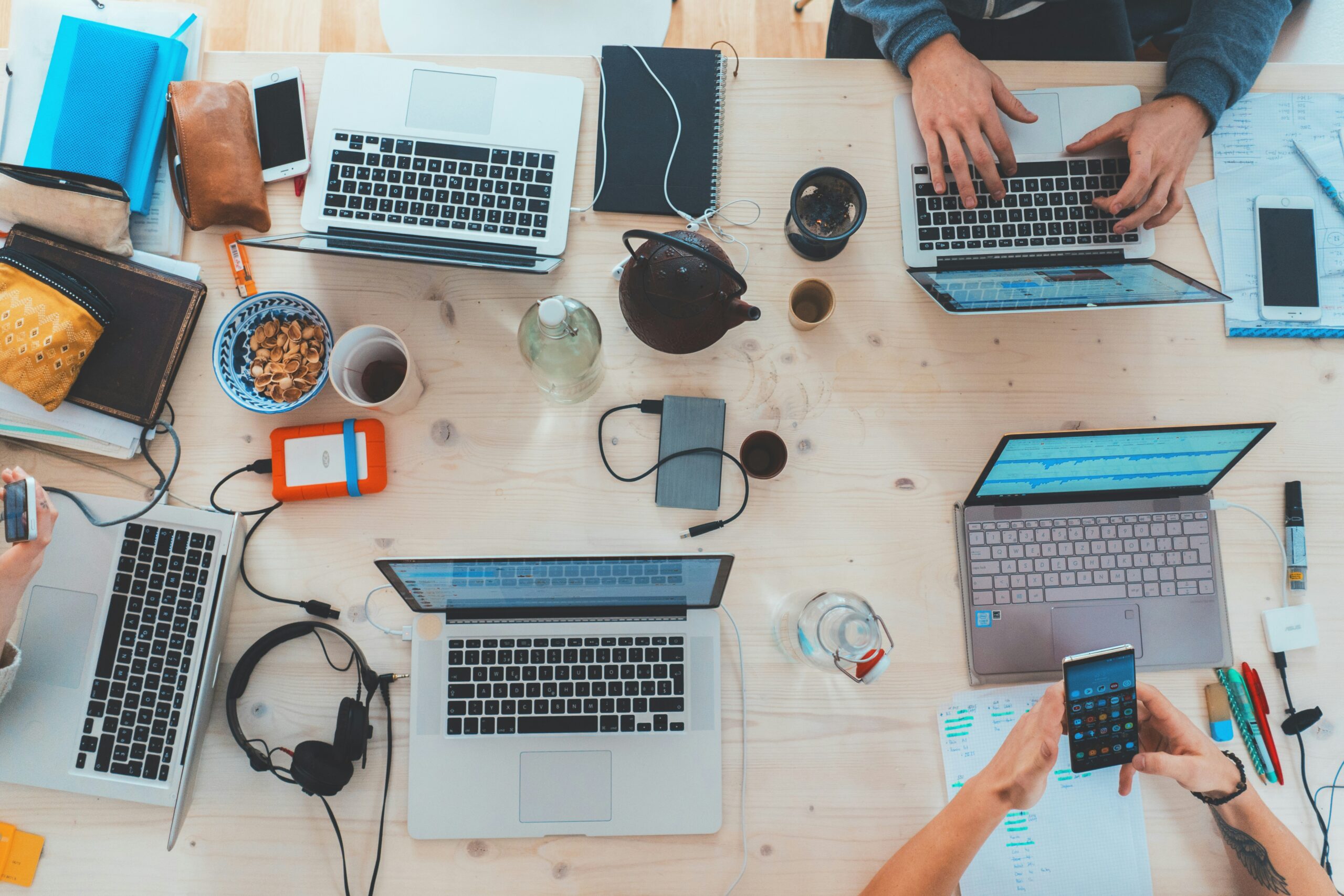 People using computers